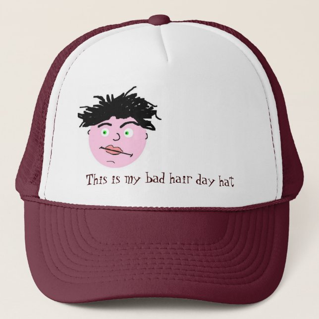 Bad hair day hat -men (Front)