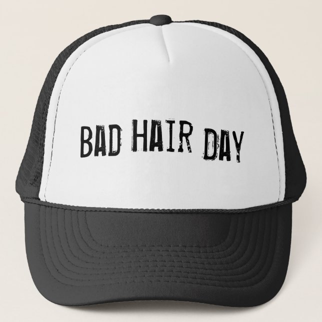 "BAD HAIR DAY" Trucker Hat (Front)