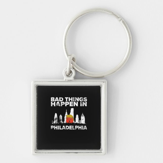 Bad Happen Philadelphia Halloween Spooky Trumpkin Key Ring (Front)