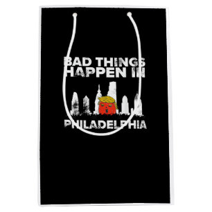 Bad Happen Philadelphia Halloween Spooky Trumpkin Medium Gift Bag