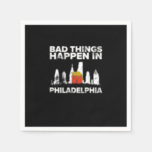 Bad Happen Philadelphia Halloween Spooky Trumpkin Napkin