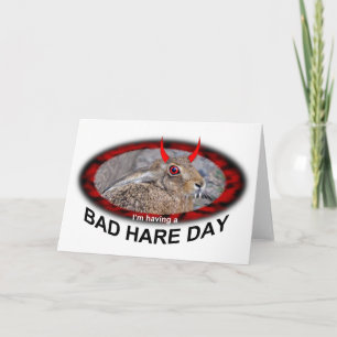 Bad Hare Day Card