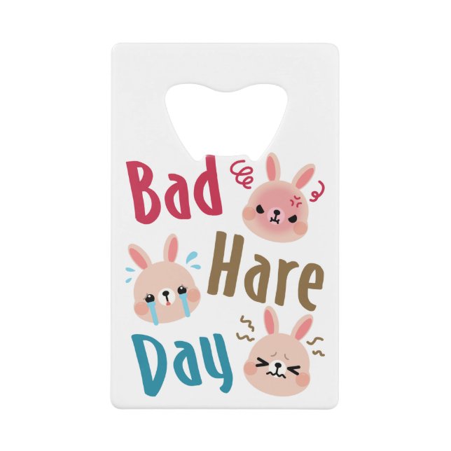 Bad Hare Day Funny Bunny Rabbit Kawaii Easter (Front)