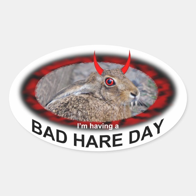 Bad Hare Day Sticker (Front)