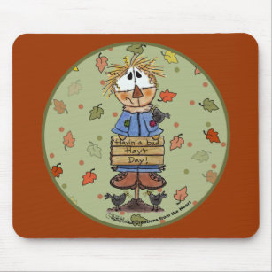 Bad Hay'r Day Scarecrow Mouse Mat