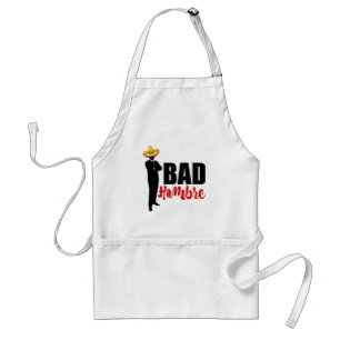 Bad Hombre Silhouette and Sombrero Standard Apron