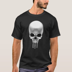 Bad Idea Gothic Skull Halloween Light Bulb T-Shirt