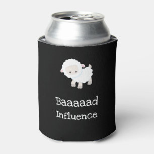 Bad Influence Personalised Cute Lamb Sheep Can Cooler