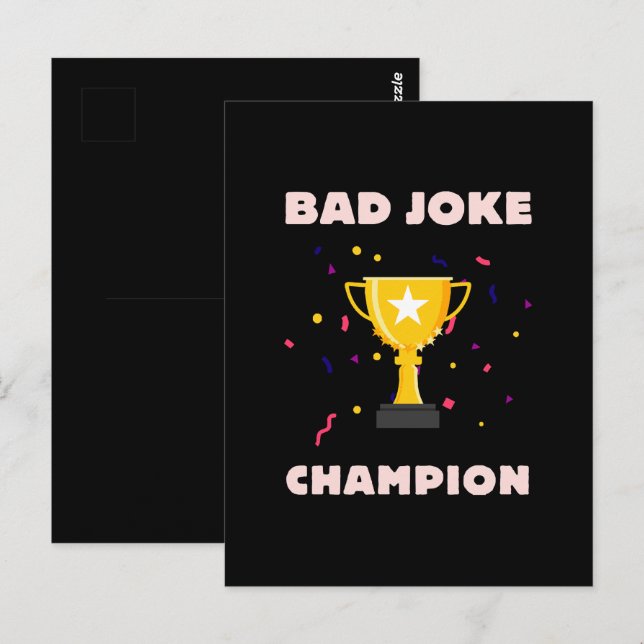 Bad Joke Champion Postcard (Front/Back)