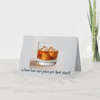 “Bad Jokes Served Neat” Father's Day Thank You Card