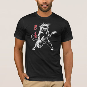 Bad Kitty in Japanese Kanji  T-Shirt