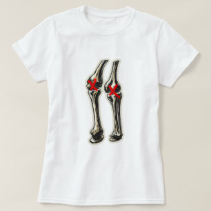 Bad Knees – Funny Skeleton Knee Illustration T-Shirt