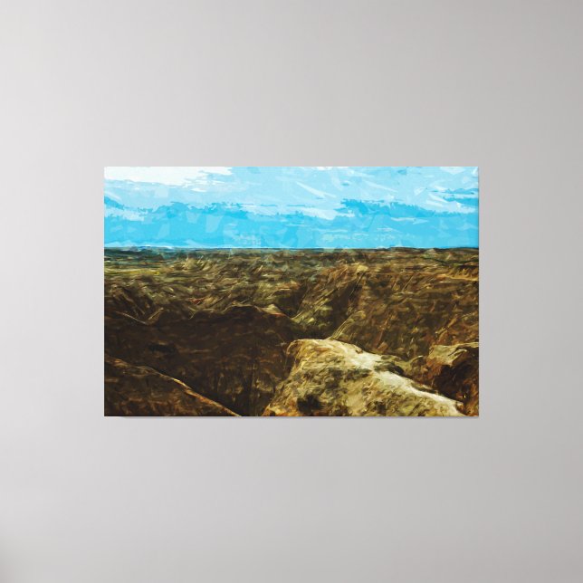 Bad Lands National Park South Dakota Abstract Canvas Print (Front)
