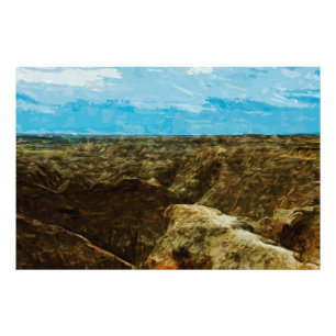 Bad Lands National Park South Dakota Abstract Photo Print