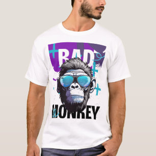 Bad Monkey Attitude – Cool Gorilla Graphic Tee