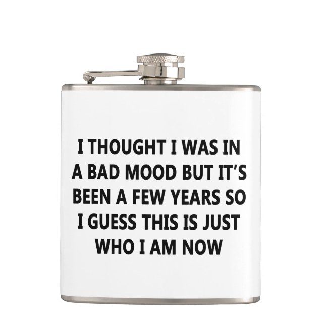 Bad Mood Hip Flask (Front)