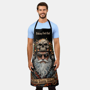 Bad Mr Claus Biker Baking Bad Chef Apron