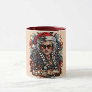 Bad Mrs Claus Biker, Badass Biker Mrs Claus  Mug