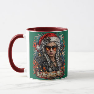Bad Mrs Claus Biker, Badass Biker Mrs Claus Mug
