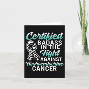 Bad Neuroendocrine Cancer Awareness Net Zebra Ribb Card