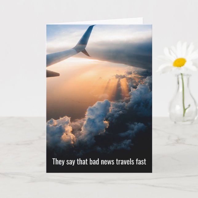 Bad News Travels Fast, Good News Faster, Congrats! Card (Small Plant)
