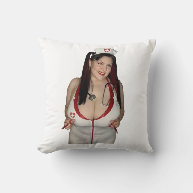 Bad nurse two sided cushion (Front)