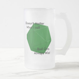Bad Orc Frosted Glass Beer Mug