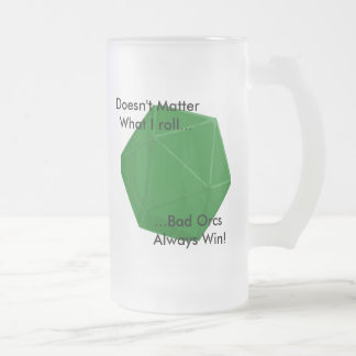 Bad Orc Frosted Glass Beer Mug