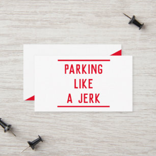 Bad Parking Calling Card