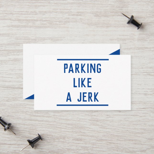 Bad Parking Calling Card (Front/Back In Situ)