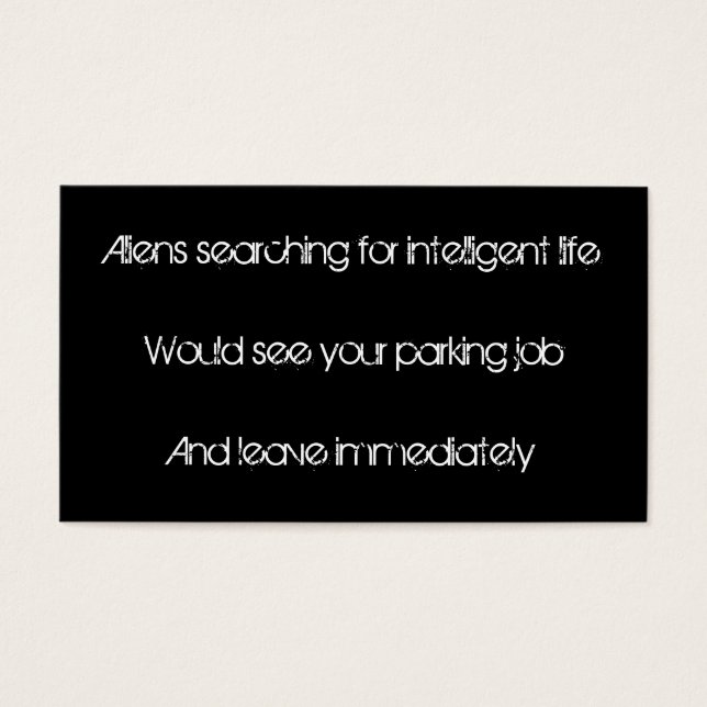 BAD PARKING Card (Front)