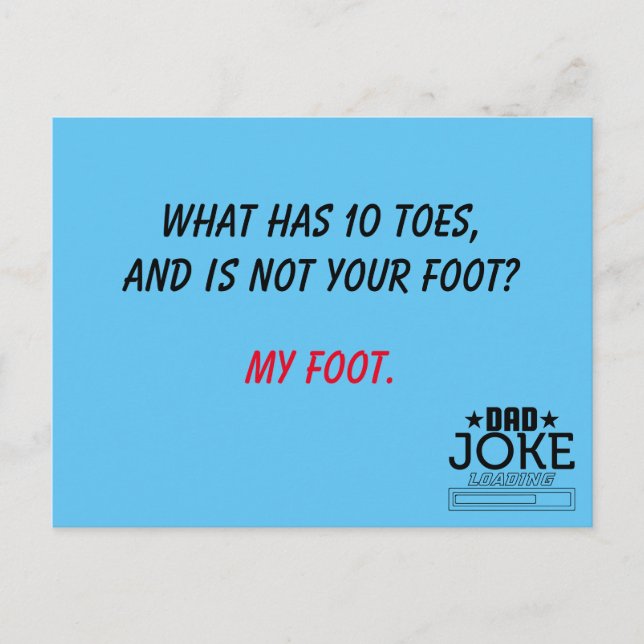 Bad Pun Dad Joke designed Postcard (Front)