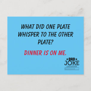 Bad Pun Dad Joke Designed Postcard