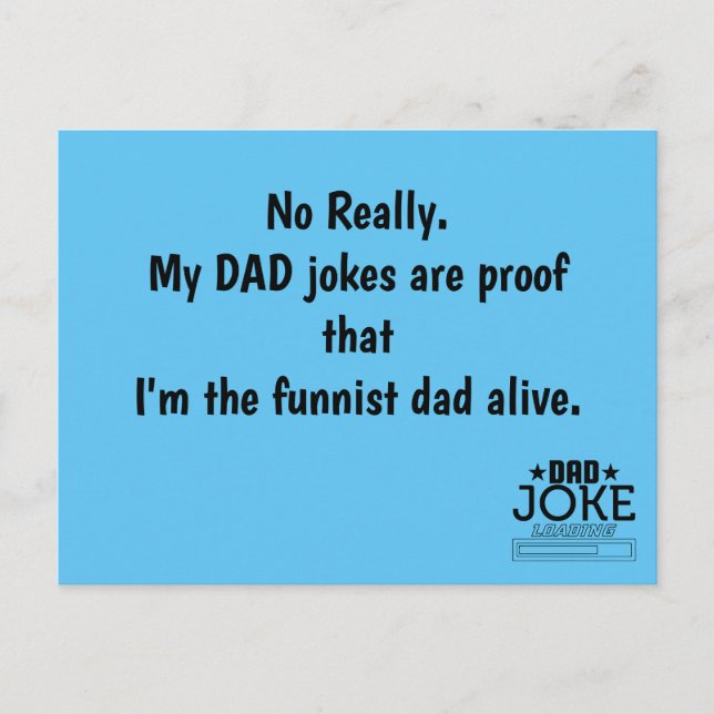 Bad Pun Dad Joke designed Postcard (Front)