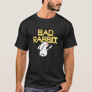Bad Rabbit Bunny With Knife Hater Antisocial Intro T-Shirt