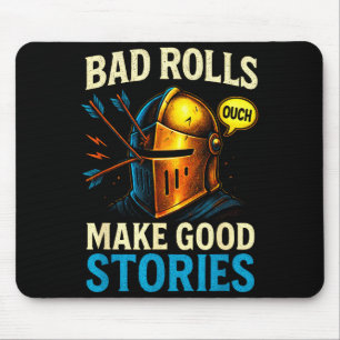 Bad Rolls Make Good Stories - Rpg Gaming Fun Mouse Mat