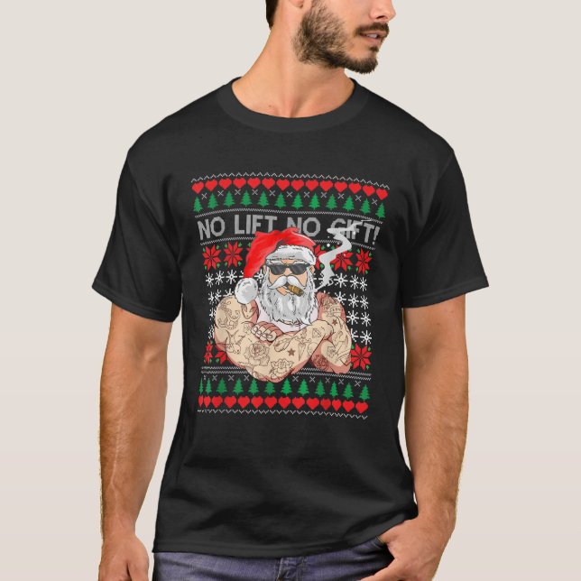 Bad Santa Claus Ugly Christmas Sweater No Lift No  (Front)