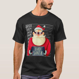 Bad Santa Shirt Wanted Santa Claus Costume Funny C