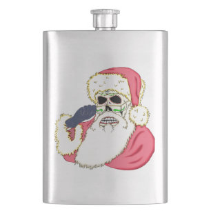 Bad Santa Skull Hip Flask