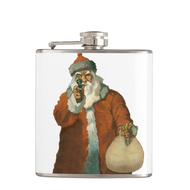 Bad Santa With Gun Flask (Front)