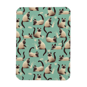 Bad Siamese Cats Knocking Stuff Over Magnet