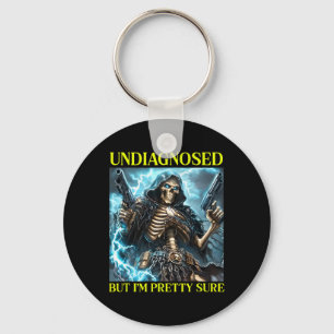 Bad Skeleton Undiagnosed Autism Brainrot  Key Ring