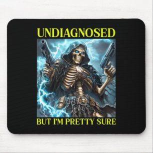 Bad Skeleton Undiagnosed Autism Brainrot Mouse Mat