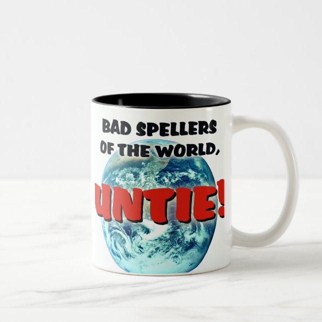Bad Spellers Two-Tone Coffee Mug (Right)