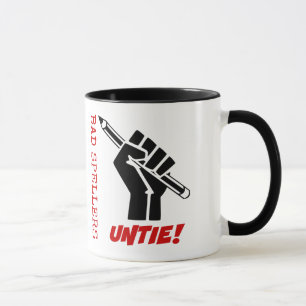 Bad Spellers Untie! Raised Fist Grammar Humour Mug