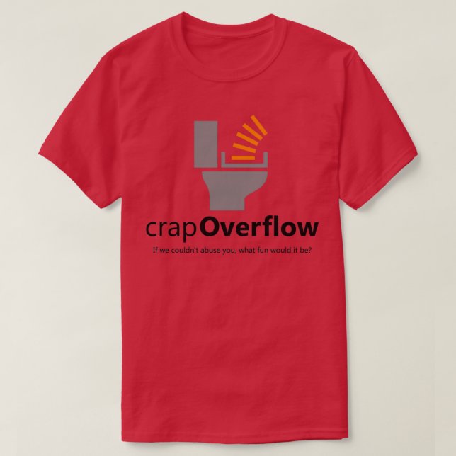 Bad Stack Overflow dark on light T-Shirt (Design Front)