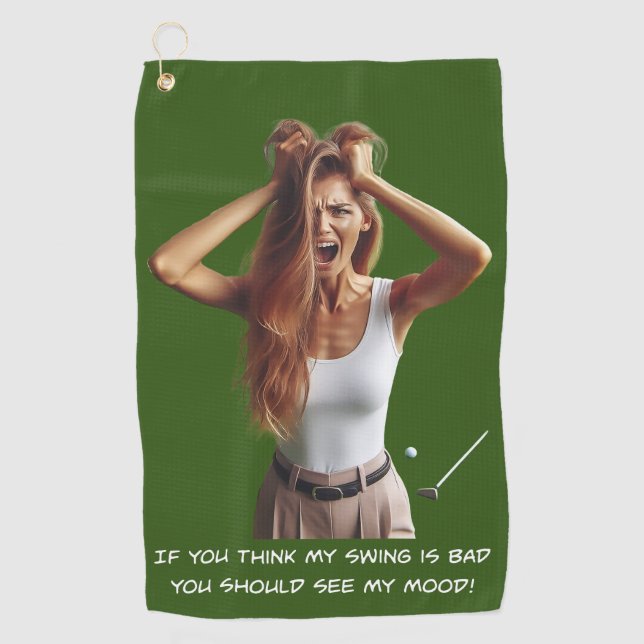 Bad Swing Mood - Women's Golf Towel (Front)