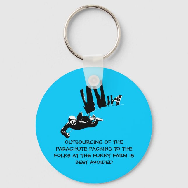 Bad taste but funny skydiving key ring (Front)