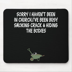 Bad taste crack joke mouse mat
