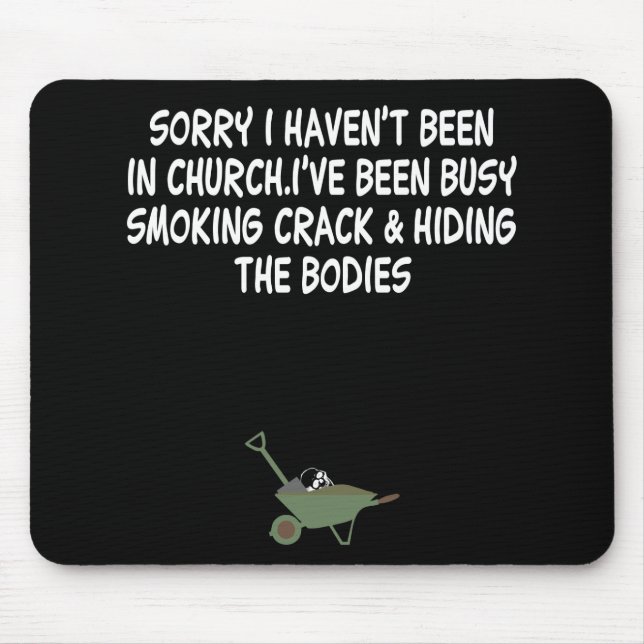 Bad taste crack joke mouse mat (Front)